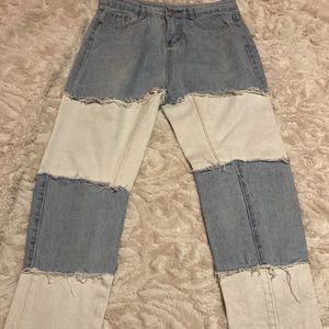 color block jeans